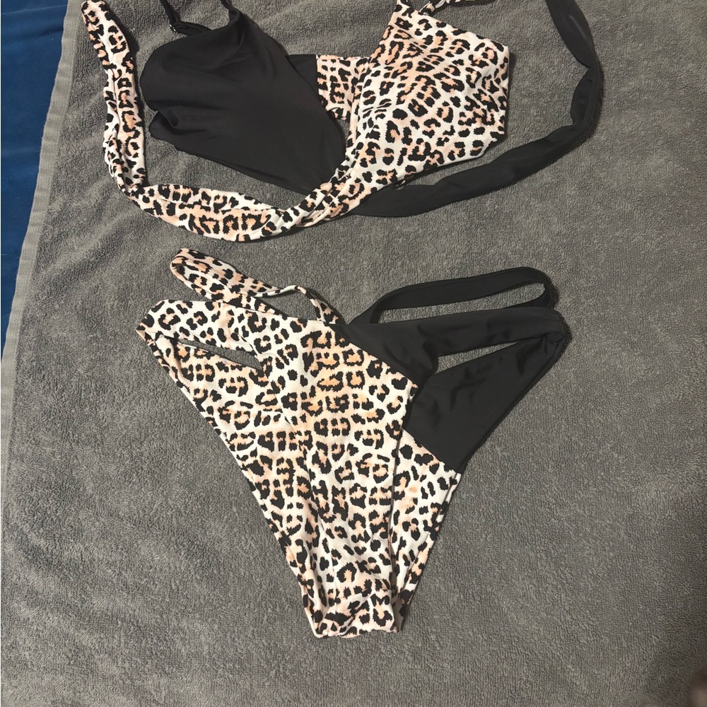 Leopard Print Bikini Set